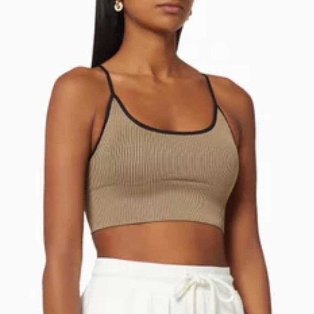 Good American Seamless Ribbed Bra Size 1/2 (XS/S)